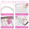FADLASH Volume Fans Holder for Easy Fan Volume Lashes 20Pcs Storage Card Cruelty Free Black