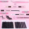 Focipeysa Eyelash Extension Kit D Curl Lash Clusters 280pcs DIY Lash Extension Kit 40D Individual Lashes with Lash Bond
