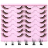 Newcally Half Lashes Mink Natural Cat Eye Wispy False Eyelashes 3D Volume Strip Fake Eyelashes Accent Corner 34 Eye Lash