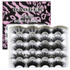 DAODER False Eyelashes 25MM Mink Lashes Dramatic Look Fluff Long Fake Eyelashes Wispy 25mm False Lashes Strip 10 Variety