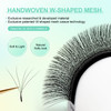 NAGARAKU 5D W Shape Eyelash Extension Supplies Natural Soft Volume 007mm D curl 14mm Premade Fans Faux Mink Matte Black