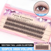 Scala 816mm to Choose Fish Tail Design 120pcs Thickness 01mm C Curl 12 Root Women Lady Individual Black False Eyelash Cl