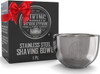Viking Revolution Stainless Steel Shaving Soap Bowl Shaving Mug for Shave Cream Soap Double Layer Unbreakable Shaving Cu