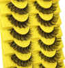 False Eyelashes Russian Strip Lashes D Curl Wispy Natural Look Faux Mink Lashes Like Eyelash Extension Fluffy zanlufly T