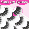 Veleasha Lashes 5D Faux Mink Lashes 100 Handmade Luxurious Volume Fake Eyelashes Lightweight Fluffy False Eyelashes 5 Pa