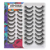 JIMIRE Fake Eyelashes Natural Look Fluffy Wispy False Lashes CatEye Lashes with Thin Band Lightweight Fake Lashes 10 Pai