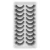JIMIRE Fake Eyelashes Natural Look Fluffy Wispy False Lashes CatEye Lashes with Thin Band Lightweight Fake Lashes 10 Pai