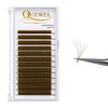 QUEWEL Easy Fan Volume Lashes 07 D Curl Brown Volume Lash Extensions 916mm Mixed Lash Tray Color Lashes Extension Self F