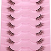 Half Lashes Natural Look Wispy Soft Strip Mink Eyelashes Cat Eye 3D Short False Lashes 7 Pairs Pack by ALICE