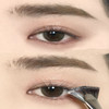 TEONEI Fan Mascara Brushes Eyelash Eyebrow Brush Makeup Tools Eye Lashes Shadow Brush 2Pcs Wooden Handle