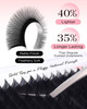 BEYELIAN Flat Eyelash Extension Ellipse Lash Extensions 015 C Curl 715mm 16 Rows Matte Black Eyelash Extension Supplies