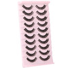 wiwoseo False Eyelashes Russian Strip Lashes Natural Look Lashes Wispy Volume Russian Lashes 3D Effect Fake Eyelashes 10