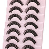 wiwoseo False Eyelashes Russian Strip Lashes Natural Look Lashes Wispy Volume Russian Lashes 3D Effect Fake Eyelashes 10
