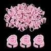 Lash Glue Rings 200PCS Smart Glue Cup for Lash Extension Supplies Eyelash Heart Glues Rings for Volume Fan Blossom Fanni