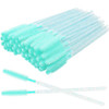 100 Pcs Silicone Mascara Wands Disposable Eyelash Brushes for Extensions Lash Applicators Makeup Tool Kit Crystal blueMi