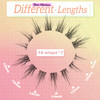 False Eyelashes Cluster Lashes 98 Wisps Mixed Lengths Natural Manga Lashes Clear Band Cat Eye DIY Anime Eyelashes Lightw