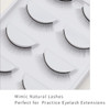 30 Pairs Practice Lashes for Lash Extensions Training Eyelash Extension Supplies Practice Strips Thin Band 8mm Mimic Nat