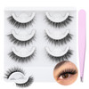 wiwoseo Self Adhesive Eyelashes No Glue Needed False Lashes Natural Look Lash Extensions Reuseable Self Adhesive Lashes