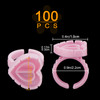 Eyelash Extension Supplies 100PCS Volume Heart Glue Rings for Lashes Fan Lash Glue Holder Ring Cups Eyelash Glue Rings f