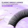 NAGARAKU Eyelash Extensions Individual Lashes 005mm D curl 13mm Classic Matte Black Soft Natural Professional 16 rows Be