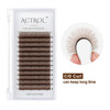ACTROL YY Lashes Extension Professional Grade Brown 007mm D Curl 8mm Volume Individual YY Eyelashes Extension Y Shaped S