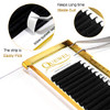 QUEWEL Easy Fan Lash Extensions 007mm C Curl Eyelash Extensions 815mm Mixed Lash Trays Matte Black Ultra Lightweight C C