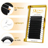 QUEWEL Easy Fan Lash Extensions 001mm D Curl Eyelash Extensions 14mm Single Lash Trays Matte Black Ultra Lightweight C C