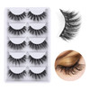3D False Eyelashes 3D Faux Mink Fake Eyelashes Handmade Dramatic Thick Crossed Cluster False Eyelashes Black Nature Fluf