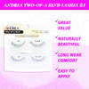 Andrea Two of a Kind False Eyelashes 21 Black NaturalLooking Volume Lashes Reusable Strip Lashes for Everyday Wear 4 Pac