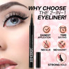JIMIRE 2in1 Eyeliner Instead of Glue Magic Eyeliner Extra Strong Hold for False Eyelashes No Magnet No Glue Needed Only