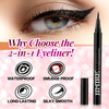 JIMIRE 2in1 Eyeliner Instead of Glue Magic Eyeliner Extra Strong Hold for False Eyelashes No Magnet No Glue Needed Only
