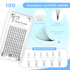 12rows120pcs 10D Premade Volume Fans Eye Lashes Extensions Thickness 007mm D Curl Black Soft Individual False Eyelashes