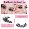 SONAFEEL Wispy Lashes Hybrid Eyelashes Cat Eye Lashes Natural Look 15mm 12Pairs Strip Lashes Pack 3d Mink Lashes Fluffy