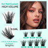 Bodermincer 120 Clustersbox Wide Cluster 3D Effect Glue Bonded Cluster Eyelashes Individual Eyelash Extension Eyelashes
