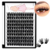 Bodermincer 120 Clustersbox Wide Cluster 3D Effect Glue Bonded Cluster Eyelashes Individual Eyelash Extension Eyelashes