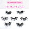 Mikiwi 25mm Faux Mink Lashes 6D lashes Faux Mink Eyelashes Dramatic Lashes 7 Pairs Fluffy Mink Lashes 25 mm Lashes for H