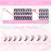 Cluster Lashes Large Tray 30D DIY Eyelash Extension D Curl Individual Lashes Cluster Faux Mink Black Lash Clusters Pre M