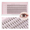 False Eyelashes Individual Lashes 100 Clusters Natural Eyelash Extension Kit DIY 101112mm Mixed Wispy C Curl 007mm Thick