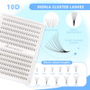 Dedila Short Stem Nature Long 10D Premade Fans Dramatic Volume Eye Lashes Extensions Thickness 007mm D Curl Soft and Lig