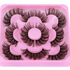 Focipeysa Lashes Mink Fluffy Wispy False Eyelashes 20mm Dramatic Faux Mink Eyelashes D Curl Long Fake Lashes Pack Look L