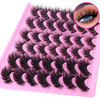Mink Lashes Fluffy False Eyelashes Natural Look 1417mm Cat Eye Lashes Pack 5D Wispy Curly Fake Lashes by TNFVLONEINS 21