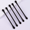 TEONEI Double Sided Eyeshadow BrushesFoundation Sponge Powder Applicator Brush Makeup Brush50PcsBlack