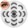 DYSILK False Lashes Fake Eyelashes Mink Lashes Fluffy 7 Pairs 6D Mink Lashes Wispy Faux Mink Eyelashes Lashes Natural Lo