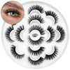 DYSILK Mink Lashes Fluffy Eyelashes False Eyelashes 7 Pairs Lashes Natural Look Fluffy Lashes Strip Lashes 6D Lashes Pac