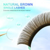 NAGARAKU Natural Brown Color Eyelash Extensions 015mm D curl 715mm Mix Tray Individual Lashes Classic Faux Mink Volume 2