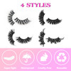 Mink Lashes Bulk False Eyelashes Natural Look Wispy Fluffy 20 MM Strip Lashes Mink Cat Eye Lashes 18MM 3D Dramatic Mink