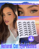 Newcally Lashes False Eyelashes Cat Eyes Wispy Natural Faux Mink Lashes 14 Pairs Pack Light Volume Short Fake Eye Lashes