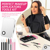 268 Pieces Disposable Makeup Tools Kit Includes Eyeliner Brushes Makeup Short Waterproof Cape Stainless Steel Palette Ma