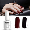 Vishine 2 Colors 15ml Nail Gel Polish Set Black Dark Red Wine Color Soak Off UV LED Varnish Long Lasting Nail Art Classi