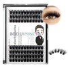 Bodermincer 84 Clusters D Curl Wide Cluster False Eyelash Volume Lashes Natural Eyelashes Set DIY Eyelash Extension 3D E
